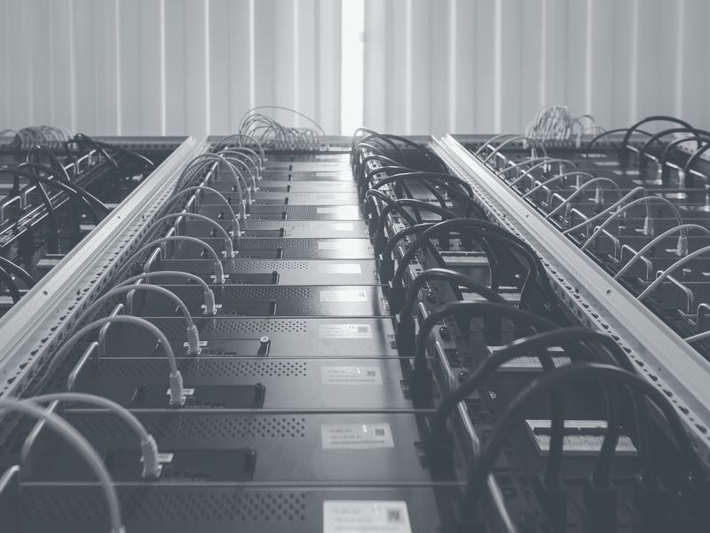 Rows of miners at our site in Finland